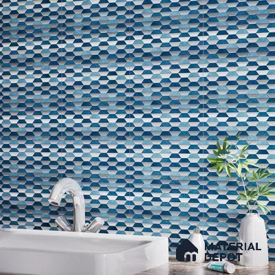 Geometric Wall & Floor Tile TL 07237 D Alpi 8002 GLM (Silver) 1 ft x 1 ft Ceramic Matte Finish - 9 mm  | 2 mm Spacer is Mandatory | Please Expect a Slight Variation of Pattern (Sample)
